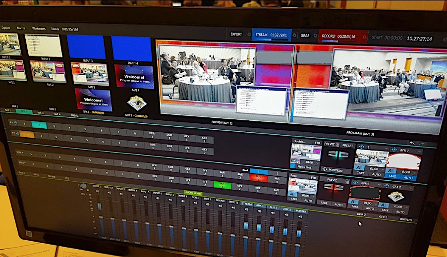 Tricaster Interface for Corporate Webcast